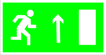 E11 направление к эвакуационному выходу (правосторонний) (пластик, 300х150 мм) - Знаки безопасности - Эвакуационные знаки - . Магазин Znakstend.ru